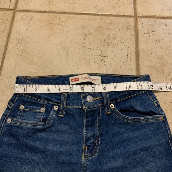 Levi's 502 Regular Taper Blue Denim Jeans Boys Size 8 R Adjustable Waist - Picture 6 of 9